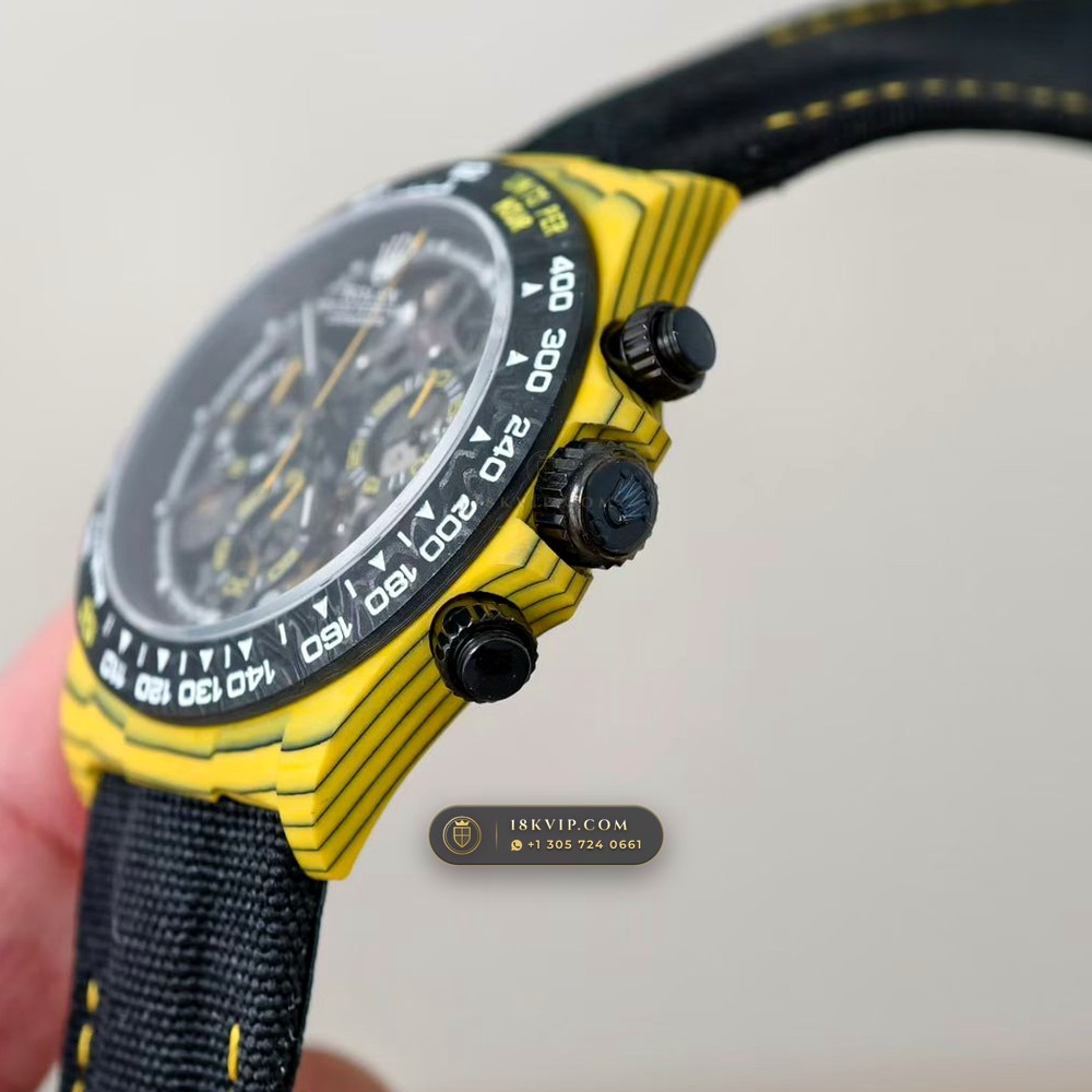 Rolex Cosmograph Daytona DiW Carbon Bumblebee Edition Ref. 116500LN — Private Vault Edition — Studio Gallery Plate IV in Forged Carbon TPT & Titanium (62.9g Verified Mass, Rolex Manufacture Cal. 4130 - 72h Power Reserve)