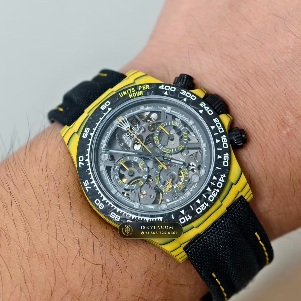 Rolex Cosmograph Daytona DiW Carbon Bumblebee Edition Ref. 116500LN — Private Vault Edition — Studio Gallery Plate VII in Forged Carbon TPT & Titanium (62.9g Verified Mass, Rolex Manufacture Cal. 4130 - 72h Power Reserve)