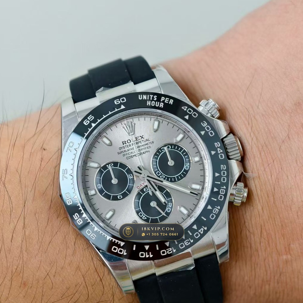 Rolex Cosmograph Daytona 18K White Gold Ref. 116519LN — Private Vault Edition — Studio Gallery Plate VII in 18K White Gold Au750 (160.5g Verified Mass, Rolex Manufacture Cal. 4130 - 72h Power Reserve)
