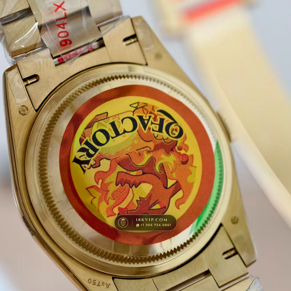 Rolex Day-Date 36 Diamond-Set Bezel 18K Yellow Gold Ref. 128238 — Private Vault Edition — Studio Gallery Plate VII in 18K Yellow Gold Au750 (183.7g Verified Mass, Rolex Manufacture Cal. 3255 - 70h Power Reserve)
