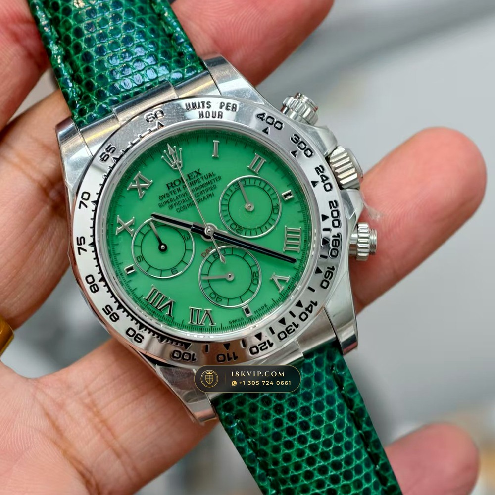 Rolex Cosmograph Daytona Beach Pink Mother-of-Pearl Strap Edition 18K White Gold Ref. 116519 — Private Vault Edition — Studio Gallery Plate II in 18K White Gold Au750 (138.4g Verified Mass, Rolex Manufacture Cal. 4130 - 72h Power Reserve)