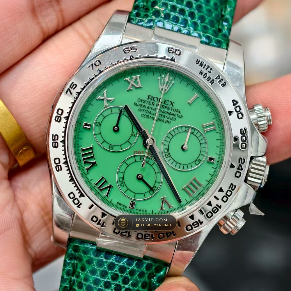 Rolex Cosmograph Daytona Beach Pink Mother-of-Pearl Strap Edition 18K White Gold Ref. 116519 — Private Vault Edition — Studio Gallery Plate III in 18K White Gold Au750 (138.4g Verified Mass, Rolex Manufacture Cal. 4130 - 72h Power Reserve)