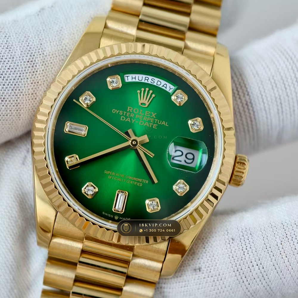 Rolex Day-Date 36 18K Yellow Gold Ref. 128238 — Private Vault Edition — Studio Gallery Plate III in 18K Yellow Gold Au750 (183.3g Verified Mass, Rolex Manufacture Cal. 3255 - 70h Power Reserve)
