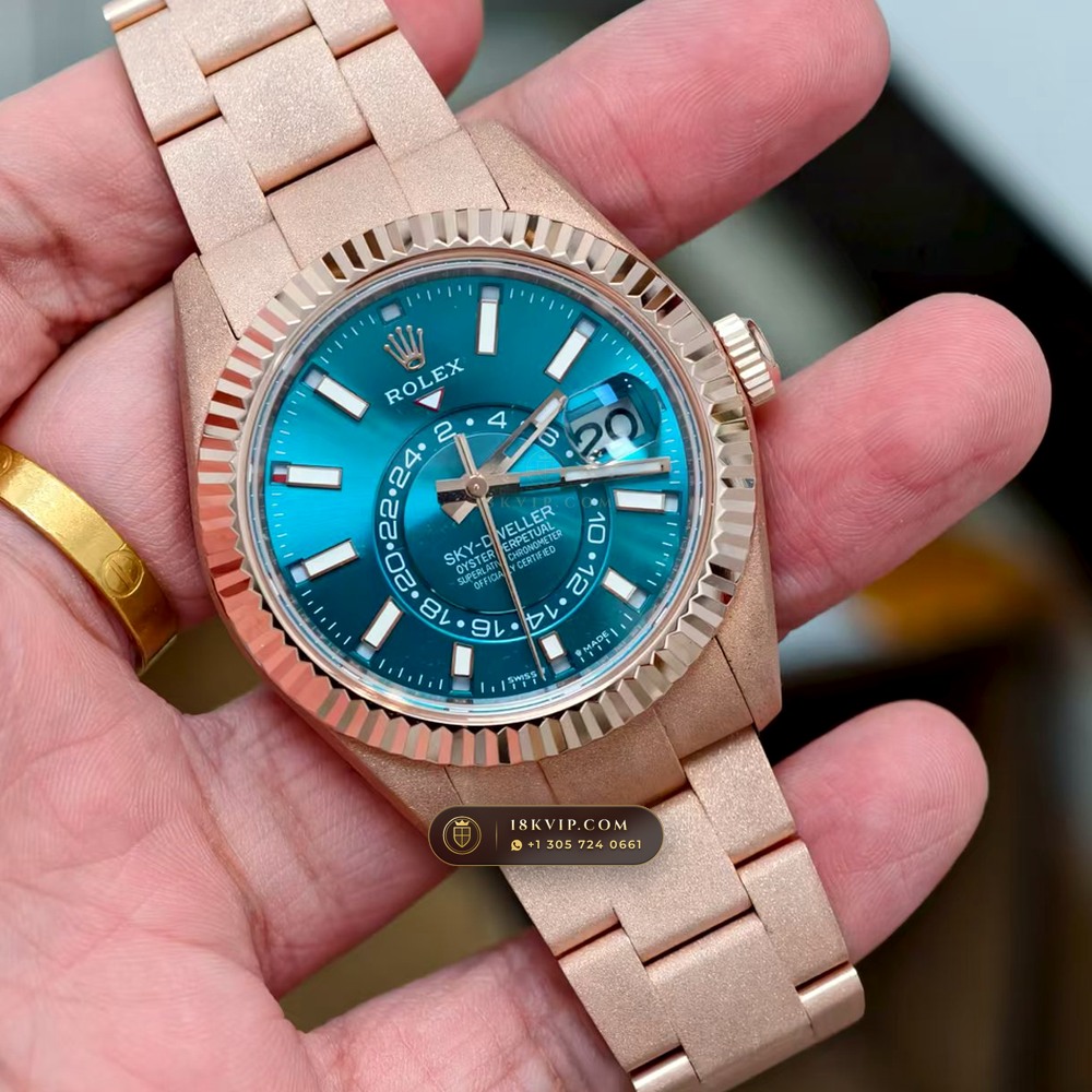 Rolex Sky-Dweller 18K Everose Gold Ref. 336935 — Private Vault Edition — Studio Gallery Plate II in 18K Rose Gold Au750 (252.2g Verified Mass, Rolex Manufacture Cal. 9002 Annual Calendar)