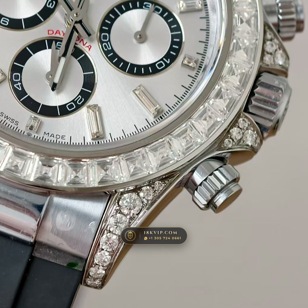Rolex Cosmograph Daytona Diamond-Set Bezel 18K White Gold Ref. 126539TBR — Private Vault Edition — Studio Gallery Plate IV in 18K White Gold Au750 (160.8g Verified Mass, Rolex Manufacture Cal. 4131 - 72h Power Reserve)