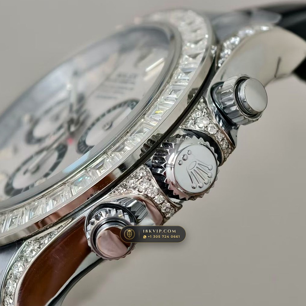 Rolex Cosmograph Daytona Diamond-Set Bezel 18K White Gold Ref. 126539TBR — Private Vault Edition — Studio Gallery Plate V in 18K White Gold Au750 (160.8g Verified Mass, Rolex Manufacture Cal. 4131 - 72h Power Reserve)