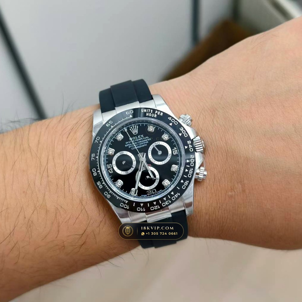 Rolex Cosmograph Daytona 18K White Gold Deep Crystal Optics Ref. 116519LN — Private Vault Edition — Studio Gallery Plate VIII in 18K White Gold Au750 (160.7g Verified Mass, Rolex Manufacture Cal. 4130 - 72h Power Reserve)