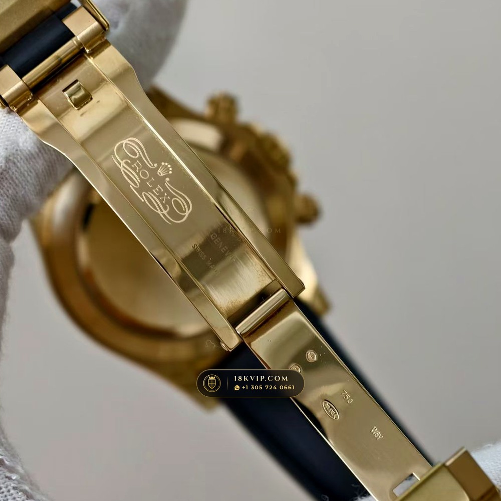 Rolex Cosmograph Daytona Diamond-Set Bezel 18K Yellow Gold Ref. 116598TBR — Private Vault Edition — Studio Gallery Plate VI in 18K Yellow Gold Au750 (216.8g Verified Mass, Rolex Manufacture Cal. 4130 - 72h Power Reserve)