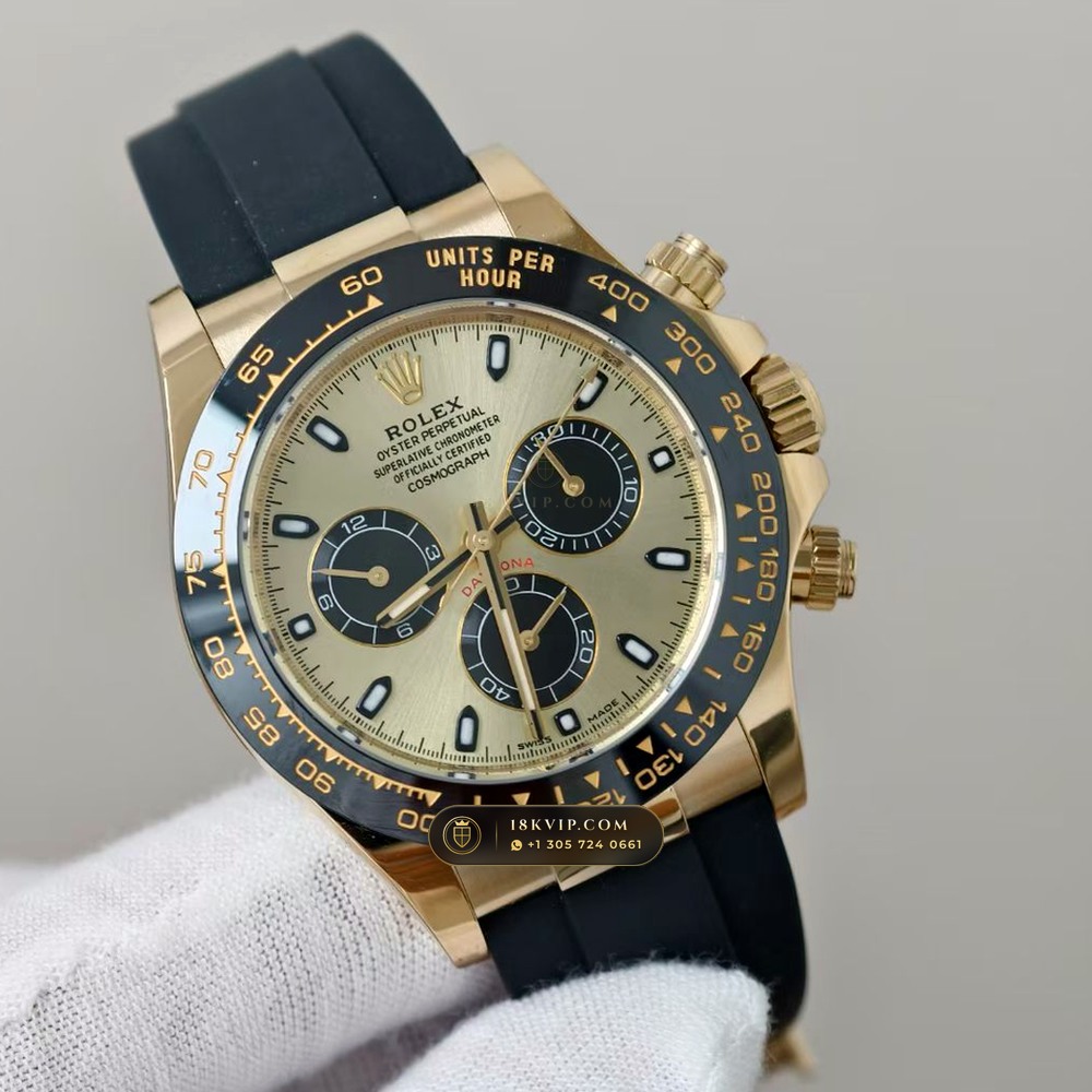 Rolex Cosmograph Daytona 18K Yellow Gold Deep Crystal Optics 5-Axis CNC Case Ref. 116518LN — Private Vault Edition — Studio Gallery Plate II in 18K Yellow Gold Au750 (160.2g Verified Mass, Rolex Manufacture Cal. 4130 - 72h Power Reserve)