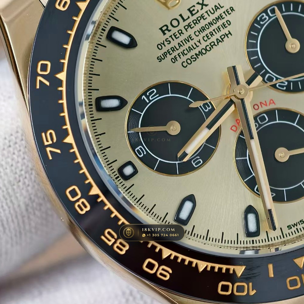 Rolex Cosmograph Daytona 18K Yellow Gold Deep Crystal Optics 5-Axis CNC Case Ref. 116518LN — Private Vault Edition — Studio Gallery Plate V in 18K Yellow Gold Au750 (160.2g Verified Mass, Rolex Manufacture Cal. 4130 - 72h Power Reserve)