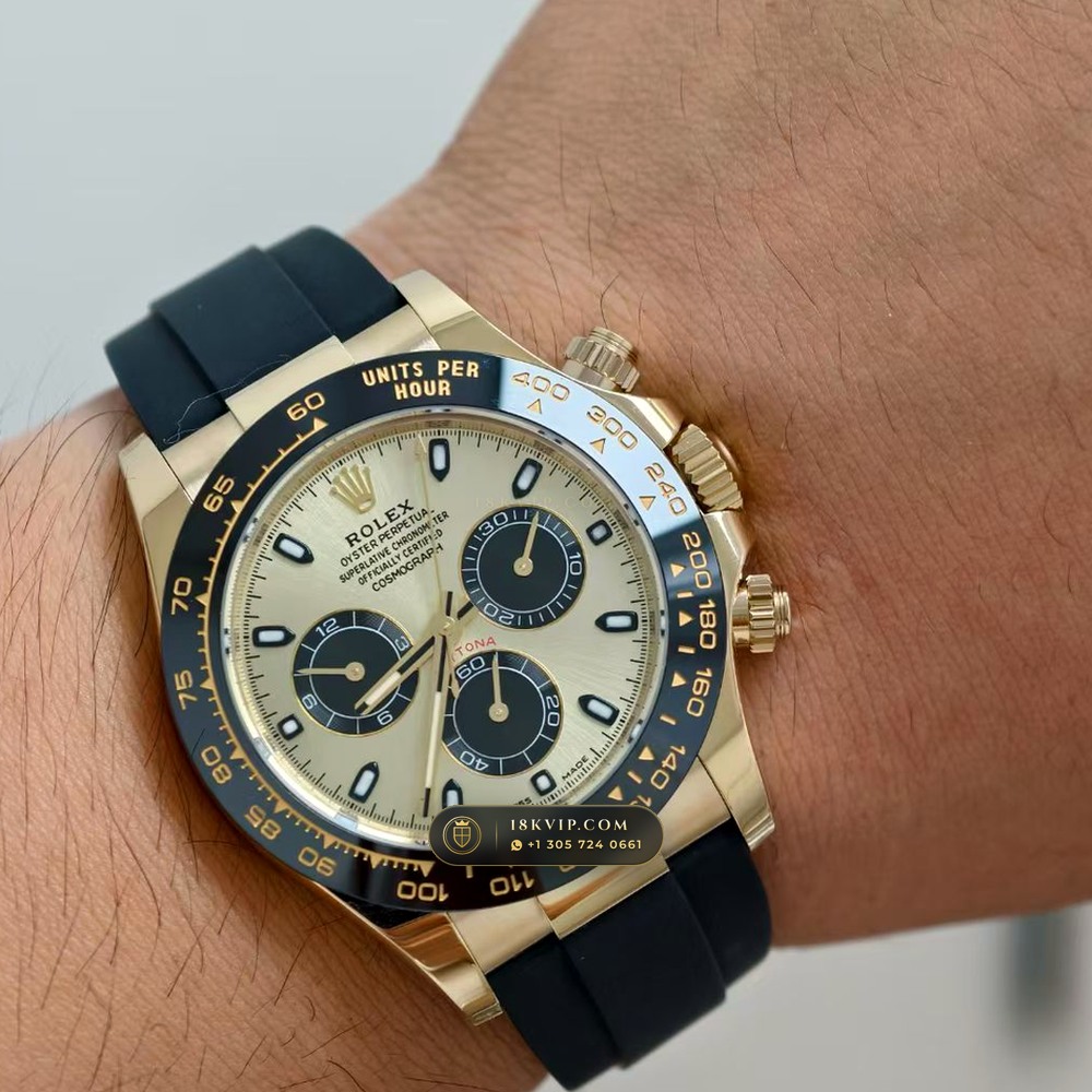 Rolex Cosmograph Daytona 18K Yellow Gold Deep Crystal Optics 5-Axis CNC Case Ref. 116518LN — Private Vault Edition — Studio Gallery Plate IX in 18K Yellow Gold Au750 (160.2g Verified Mass, Rolex Manufacture Cal. 4130 - 72h Power Reserve)