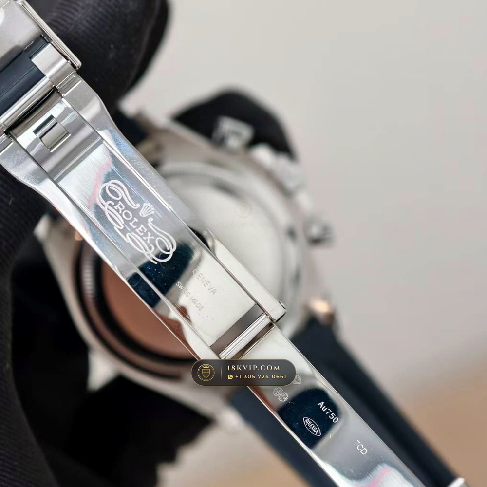 Rolex Cosmograph Daytona Ghost Sunray Grey & Black Subdials on Oysterflex 18K White Gold Ref. 126519LN — Private Vault Edition — Studio Gallery Plate VI in 18K White Gold Au750 (160.5g Verified Mass, Rolex Manufacture Cal. 4131 - 72h Power Reserve)