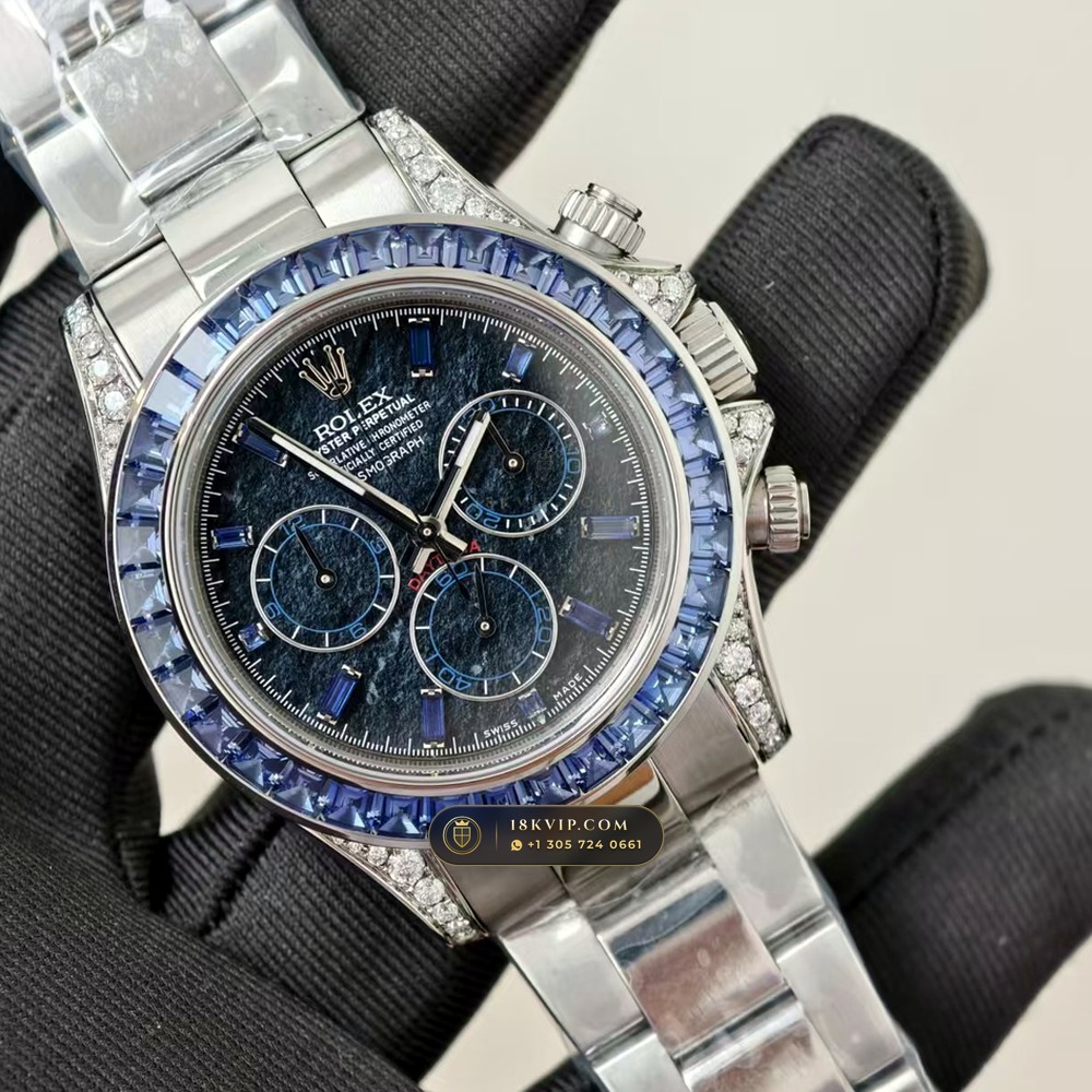 Rolex Cosmograph Daytona Diamond-Set Bezel 18K White Gold Ref. 126599TSA — Private Vault Edition — Studio Gallery Plate II in 18K White Gold Au750 (216.5g Verified Mass, Rolex Manufacture Cal. 4131 - 72h Power Reserve)