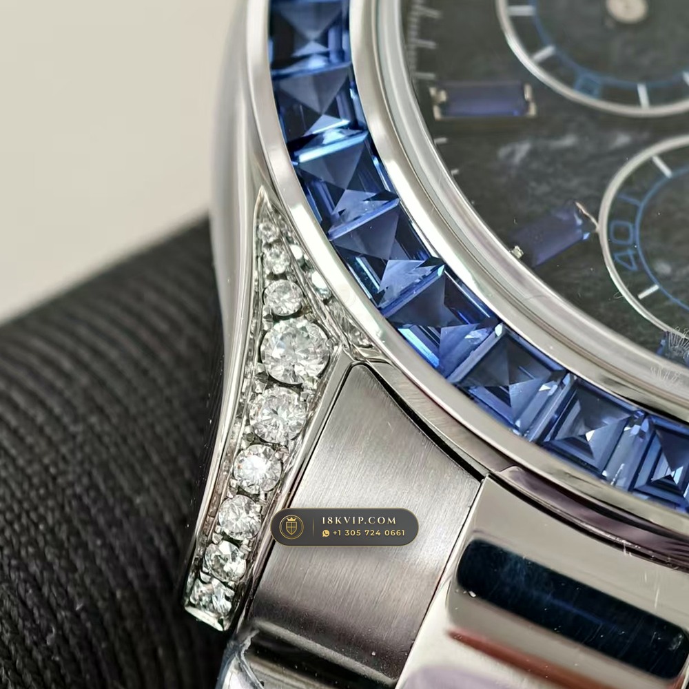 Rolex Cosmograph Daytona Diamond-Set Bezel 18K White Gold Ref. 126599TSA — Private Vault Edition — Studio Gallery Plate V in 18K White Gold Au750 (216.5g Verified Mass, Rolex Manufacture Cal. 4131 - 72h Power Reserve)