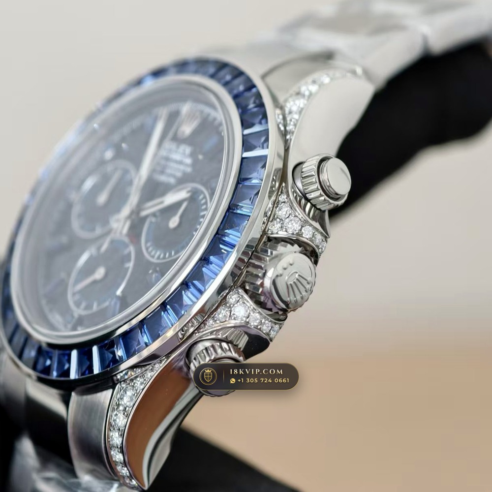 Rolex Cosmograph Daytona Diamond-Set Bezel 18K White Gold Ref. 126599TSA — Private Vault Edition — Studio Gallery Plate VI in 18K White Gold Au750 (216.5g Verified Mass, Rolex Manufacture Cal. 4131 - 72h Power Reserve)