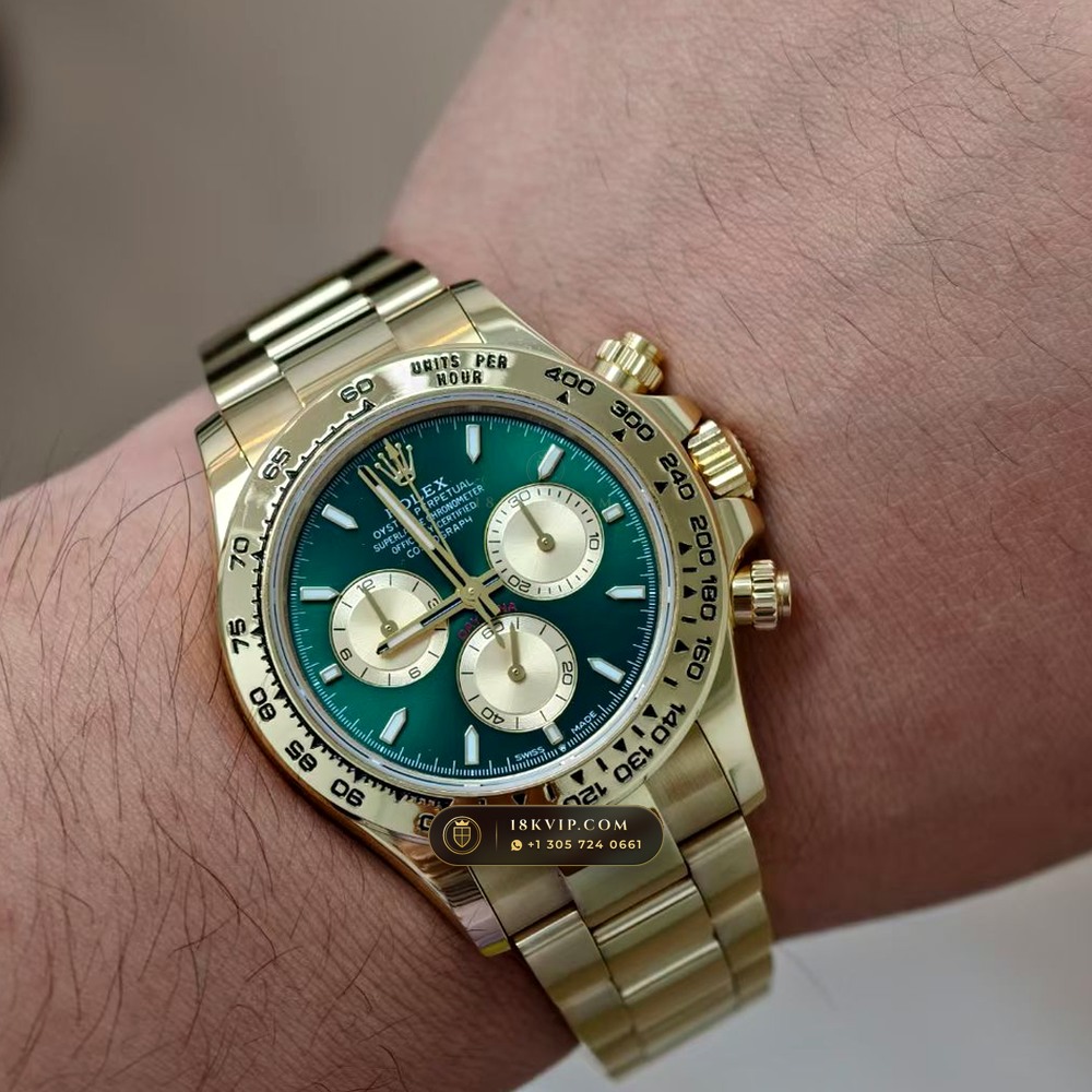 Rolex Cosmograph Daytona John Mayer II Emerald & Gold Subdials 18K Yellow Gold Ref. 126508 — Private Vault Edition — Studio Gallery Plate VIII in 18K Yellow Gold Au750 (216.4g Verified Mass, Rolex Manufacture Cal. 4131 - 72h Power Reserve)