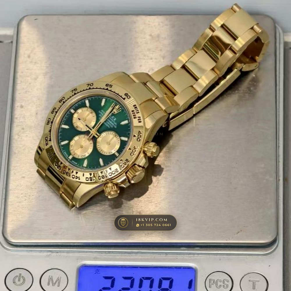 Rolex Cosmograph Daytona John Mayer II Emerald & Gold Subdials 18K Yellow Gold Ref. 126508 — Private Vault Edition — Studio Gallery Plate IX in 18K Yellow Gold Au750 (216.4g Verified Mass, Rolex Manufacture Cal. 4131 - 72h Power Reserve)