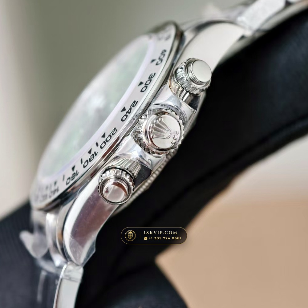 Rolex Cosmograph Daytona Beach Roman Mother-of-Pearl Dial 18K White Gold Ref. 116519 — Private Vault Edition — Studio Gallery Plate V in 18K White Gold Au750 (139.0g Verified Mass, Rolex Manufacture Cal. 4130 - 72h Power Reserve)