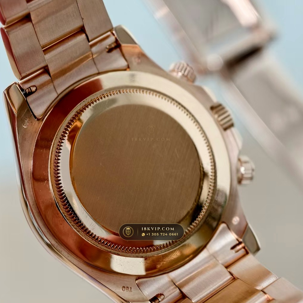 Rolex Cosmograph Daytona 18K Everose Gold Sapphire Caseback Spec Ref. 116505 — Private Vault Edition — Studio Gallery Plate VII in 18K Rose Gold Au750 (216.8g Verified Mass, Rolex Manufacture Cal. 4130 - 72h Power Reserve)