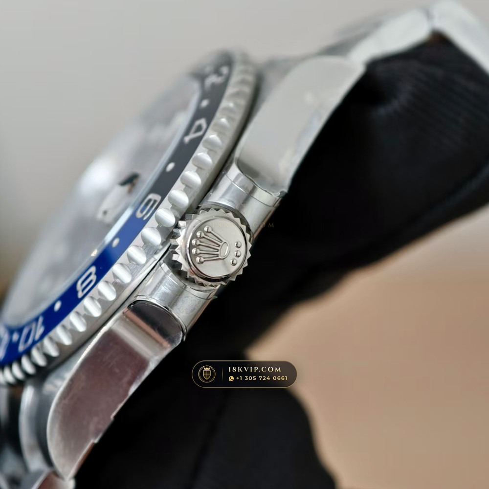 Rolex GMT-Master II Batman Blue & Black Oyster Ref. 126710BLNR — Private Vault Edition — Studio Gallery Plate V in 904L Stainless Steel Custom Architecture (143.7g Verified Mass, Rolex Manufacture Cal. 3285 - 70h Power Reserve)
