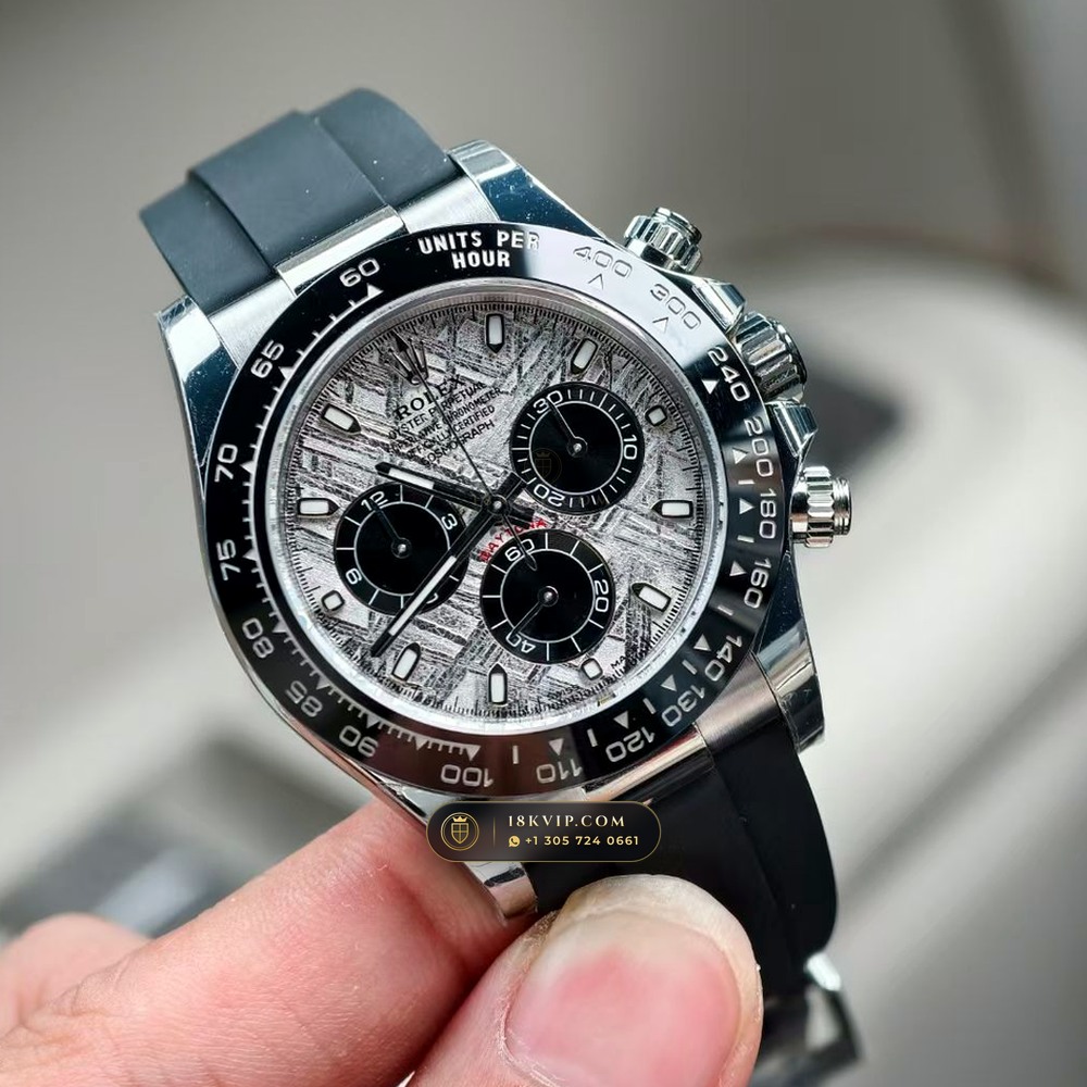 Rolex Cosmograph Daytona Gibeon Meteorite Dial 18K White Gold Ref. 126509 — Private Vault Edition — Studio Gallery Plate III in 18K White Gold Au750 (216.3g Verified Mass, Rolex Manufacture Cal. 4131 - 72h Power Reserve)