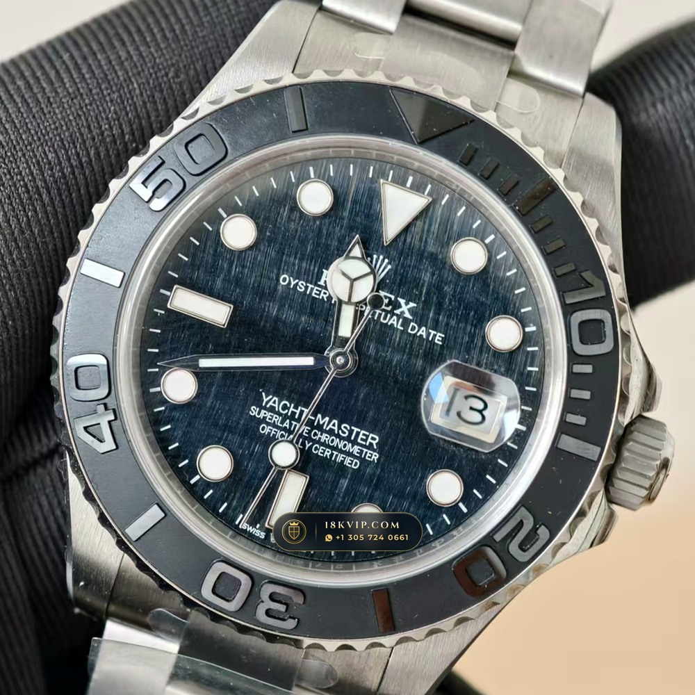 Rolex Yacht-Master 42 RLX Titanium Falcon Eye Stone Dial Geneva Atelier Spec Ref. 226627 — Private Vault Edition — Studio Gallery Plate II in Grade 5 Titanium Monobloc (101.4g Verified Mass, Rolex Manufacture Cal. 3235 - 70h Power Reserve)