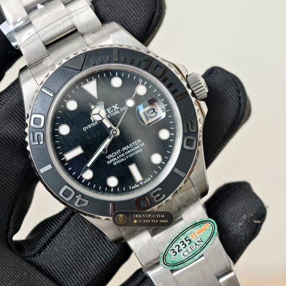 Rolex Yacht-Master 42 RLX Titanium Falcon Eye Stone Dial Geneva Atelier Spec Ref. 226627 — Private Vault Edition — Studio Gallery Plate III in Grade 5 Titanium Monobloc (101.4g Verified Mass, Rolex Manufacture Cal. 3235 - 70h Power Reserve)