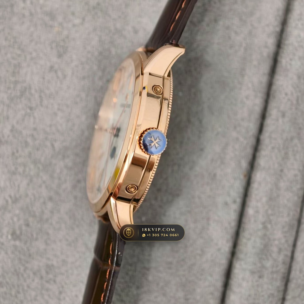 Vacheron Constantin Traditionnelle Complete Calendar Openface 18K Rose Gold Ref. 4010T/000R-B344 — Private Vault Edition — Studio Gallery Plate IV in 18K Rose Gold Au750 (96.9g Verified Mass, Vacheron Constantin Cal. 2460 QCL/2 - Hallmark of Geneva)