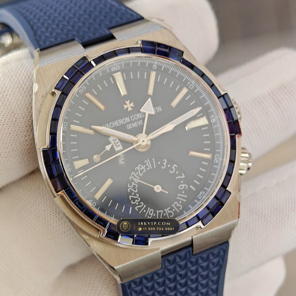 Vacheron Constantin Overseas Dual Time 41mm Ref. 7900V — Private Vault Edition — Studio Gallery Plate III in 904L Stainless Steel Custom Architecture (163.6g Verified Mass, Vacheron Constantin Cal. 5110 DT - 22K Gold Rotor)