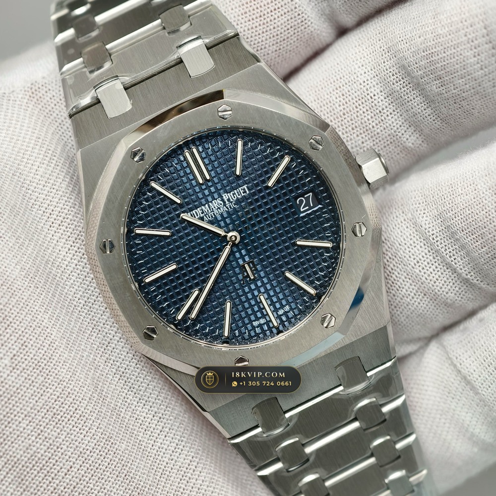 Audemars Piguet Royal Oak Jumbo Extra-Thin 39mm Custom Tapestry Dial 5-Axis CNC Case Ref. 15202ST — Private Vault Edition — Studio Gallery Plate II in 904L Stainless Steel Custom Architecture (103.6g Verified Mass, Audemars Piguet Cal. 2121 Ultra-Thin)