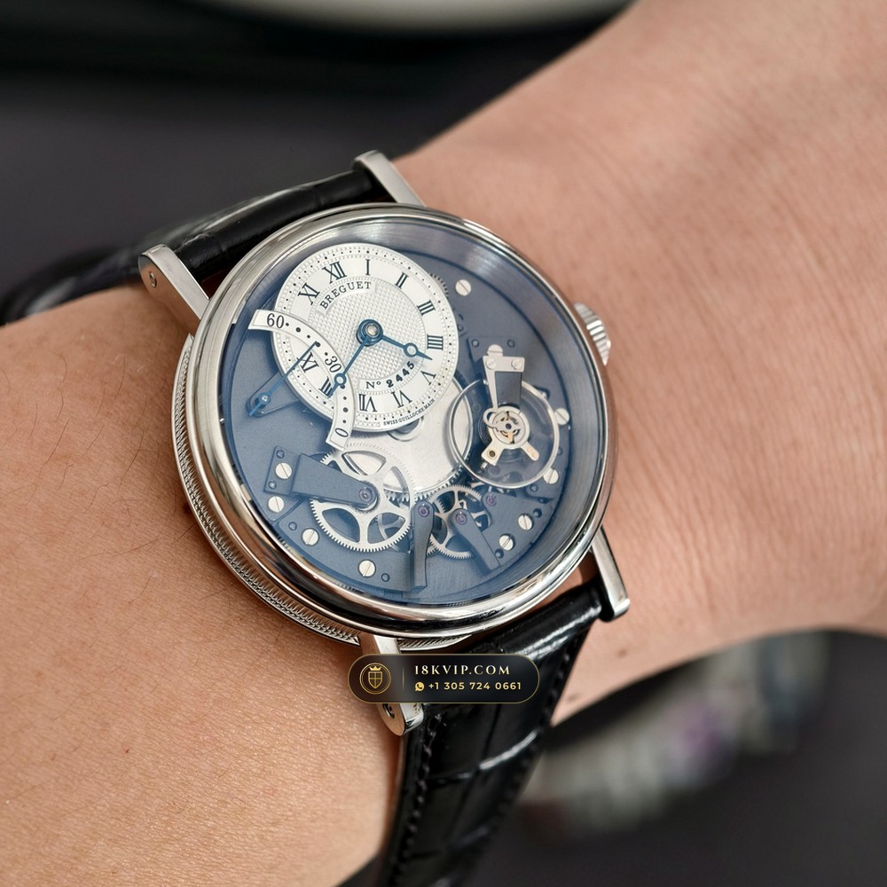 Breguet Tradition Automatique Seconde Retrograde 40mm 18K White Gold Ref. 7097BB/G1/9WU — Private Vault Edition — Studio Gallery Plate VI in 18K White Gold Au750 (86.8g Verified Mass, Breguet Manufacture Cal. 505SR1 - Inverted Silicon Escapement)